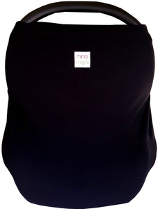 Jet black fitted infant car seat cover