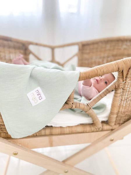 Sage linen blankie