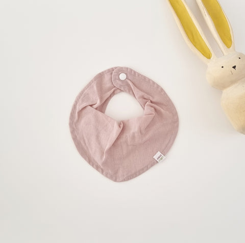 Desert Rose muslin dribble bib