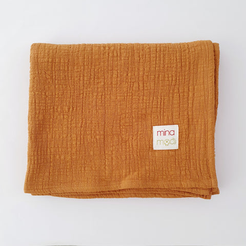 Tan Muslin swaddle blanket (large)