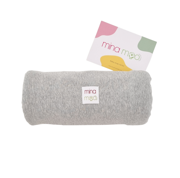 Grey baby wrap carrier