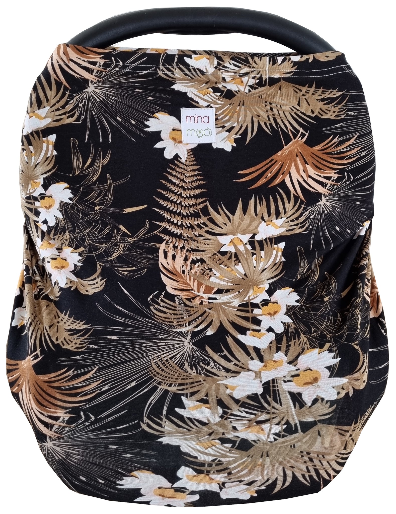 Oriental Fern fitted infant car seat cover