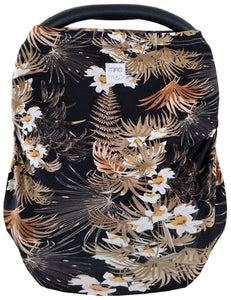 Oriental Fern fitted infant car seat cover