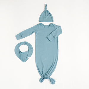 Duckegg blue baby knot gown set
