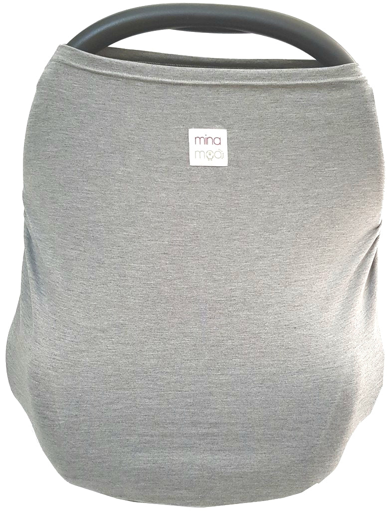 Grey infant car seat / nursing cover