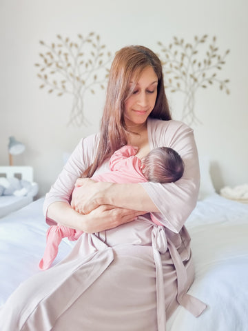 Taupe Moms nursing gown