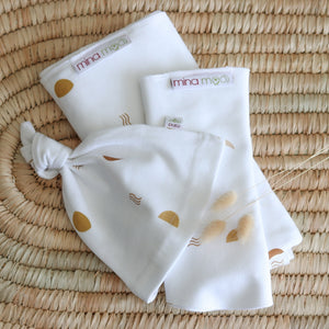 Moon cotton swaddle set