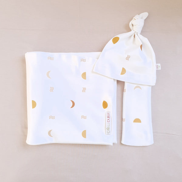 Moon cotton swaddle set