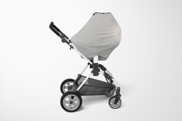 Grey infant car seat / nursing cover