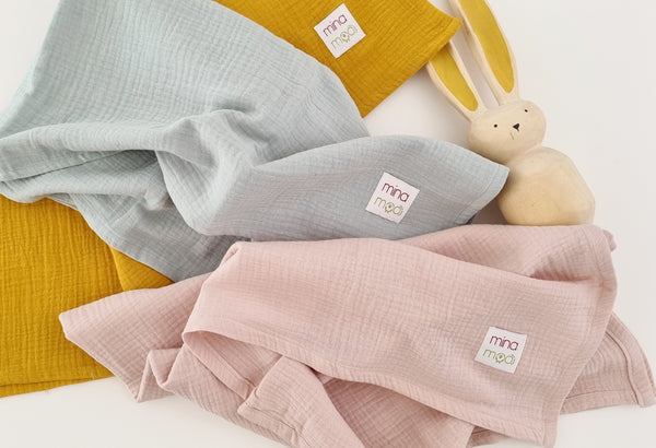 Pastel pink Muslin swaddle blanket