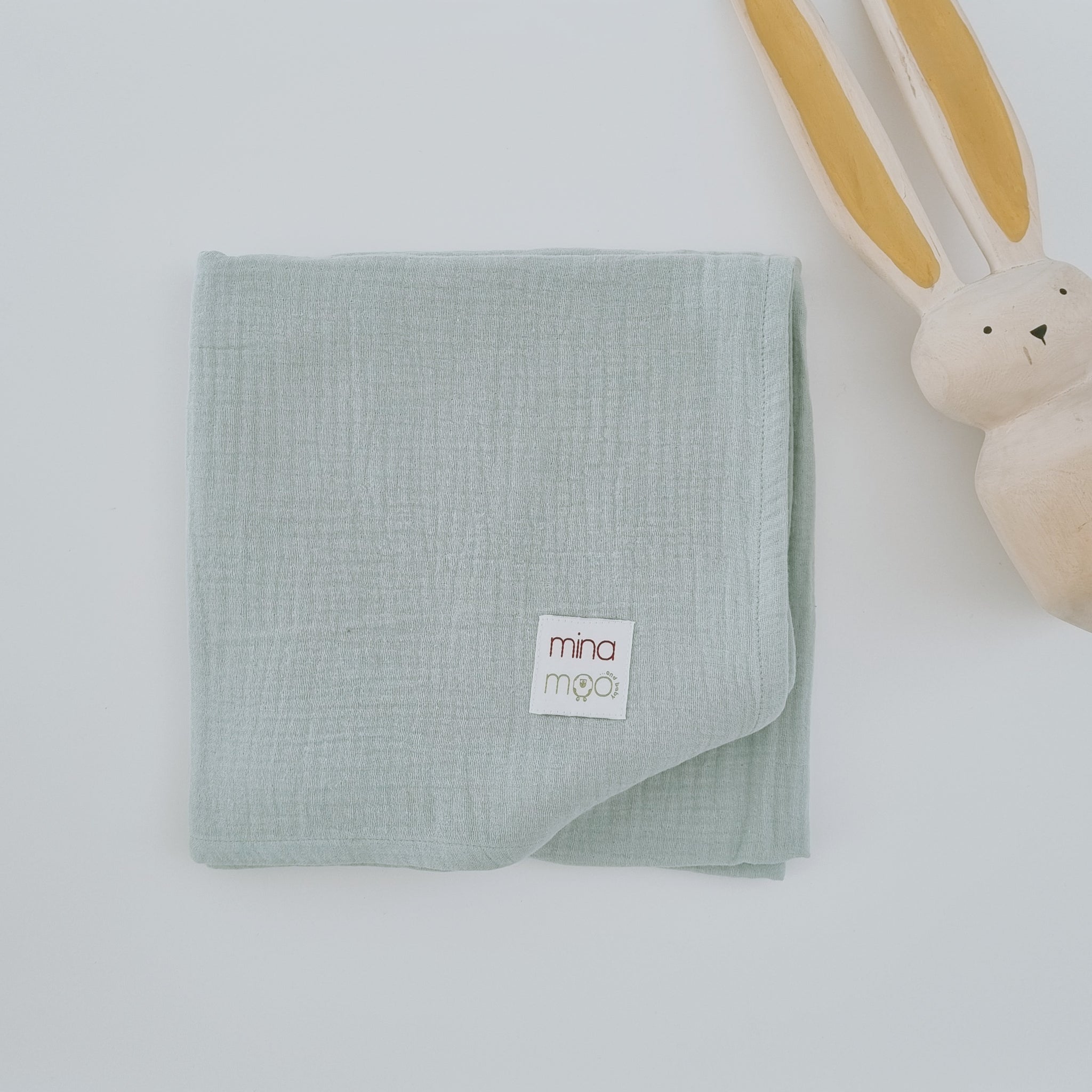 Misty Sage Muslin swaddle blanket