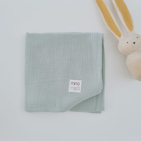 Misty Sage Muslin swaddle blanket