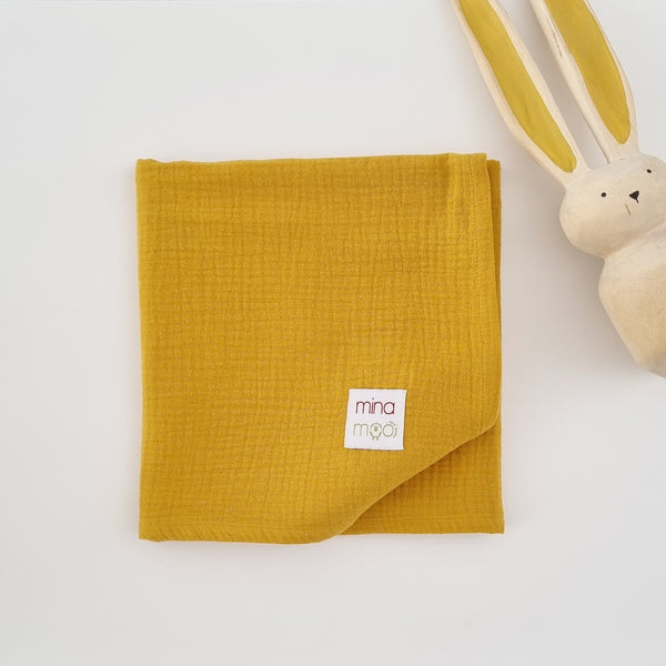 Mustard Muslin swaddle blanket