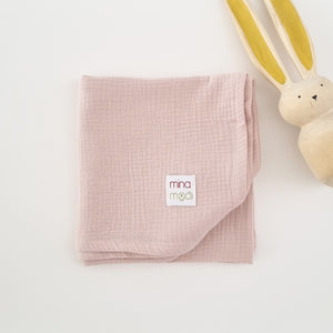 Pastel pink Muslin swaddle blanket