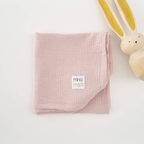 Pastel pink Muslin swaddle blanket