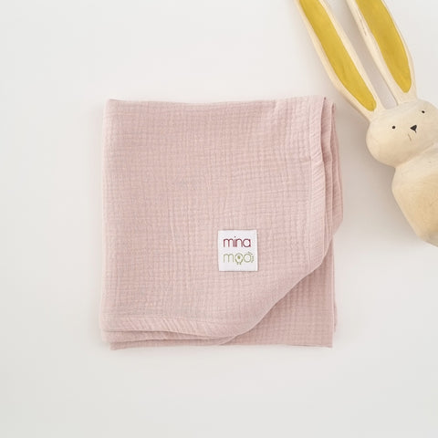 Pastel pink Muslin swaddle blanket