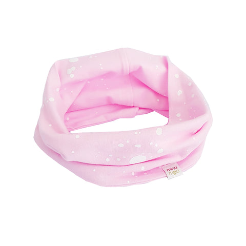 Pink splatter snoodi - shoot sample