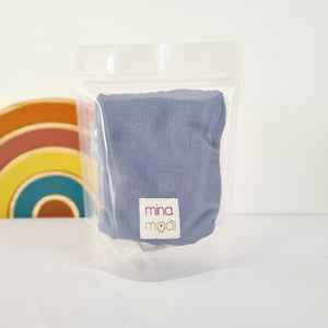 Chambray blue linen blankie