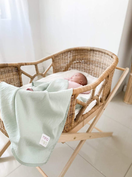 Chambray blue linen blankie